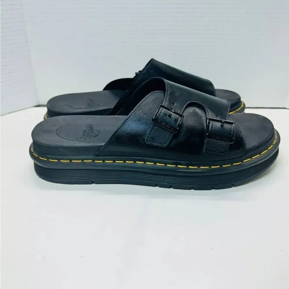 Dr. Martens Black Platform Sandals with Adjustable Straps